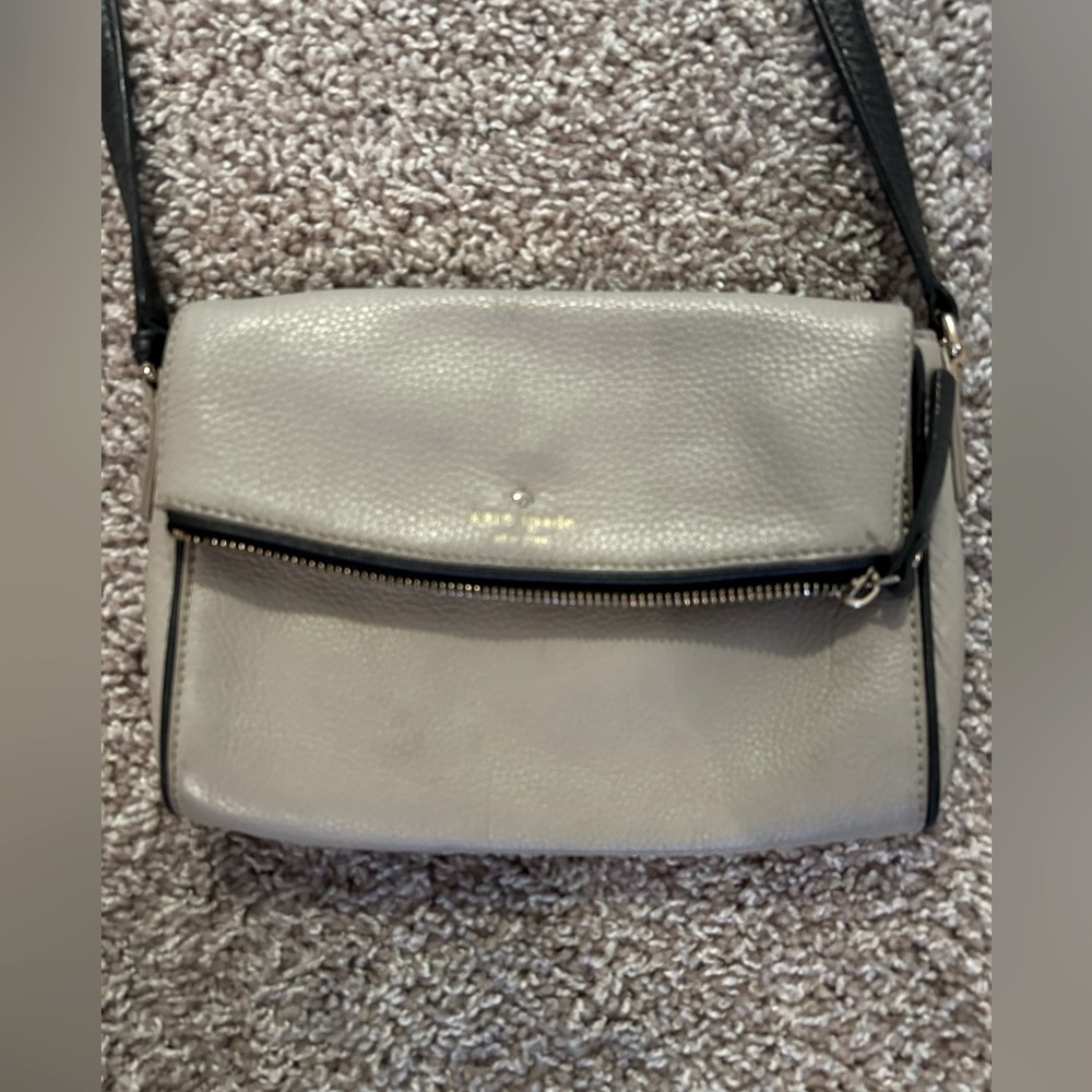 Kate Spade grey flap purse